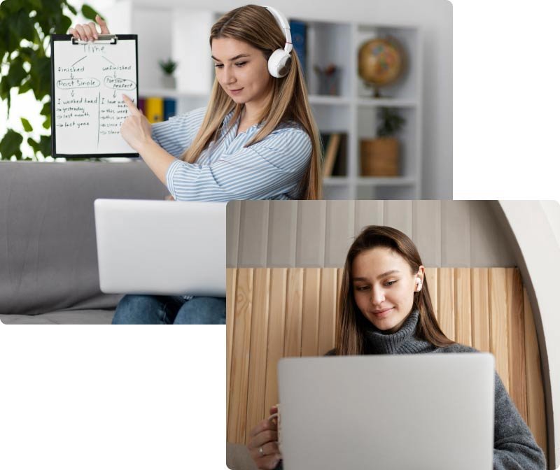 Femme devant son ordinateur